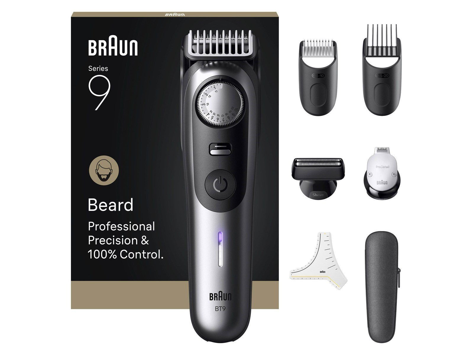 Braun Barttrimmer Styler BT 9520 - Satin Chrome Braun Barttrimmer Styler BT 9520 - Satin Chrome